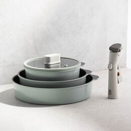 Frypans set with a Detachable handle - 3 sizes, non-stick, Compatible with all cooktops and oven SDE1181IHS01